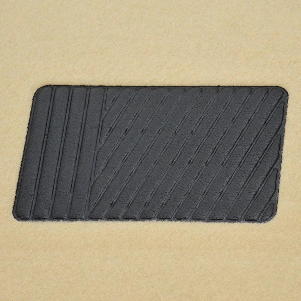 Premium 4PC Set of Carpet Car Floor Mats with Vinyl Safety Heel Pad for Car, Truck, SUV, Coupe Sedan, Light Beige (MT-100-LB) - Oliver Autosports