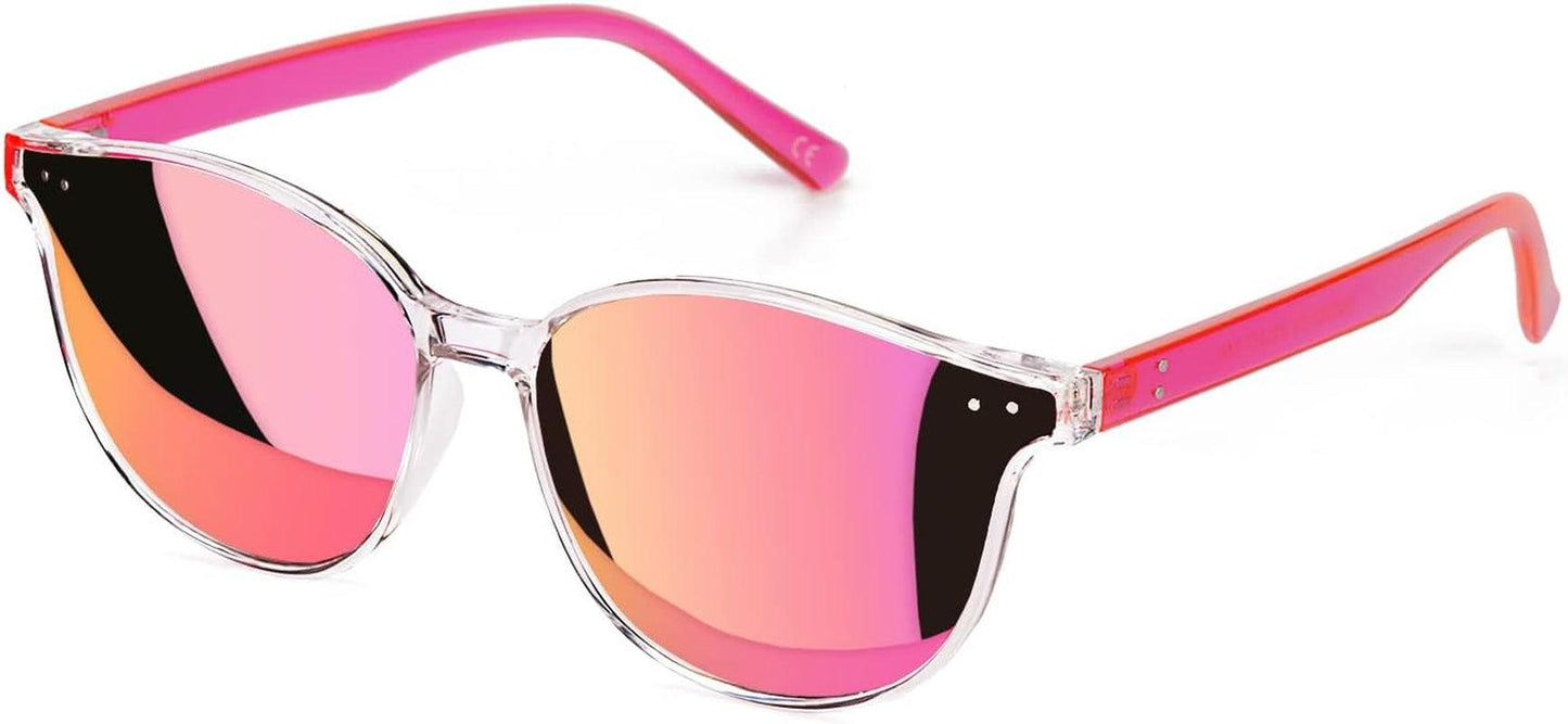 Sunglasses Womens, Cat Eye Pink Sunglasses for Women with Mirrored Trendy Lens UV400 Blocking - Oliver Autosports