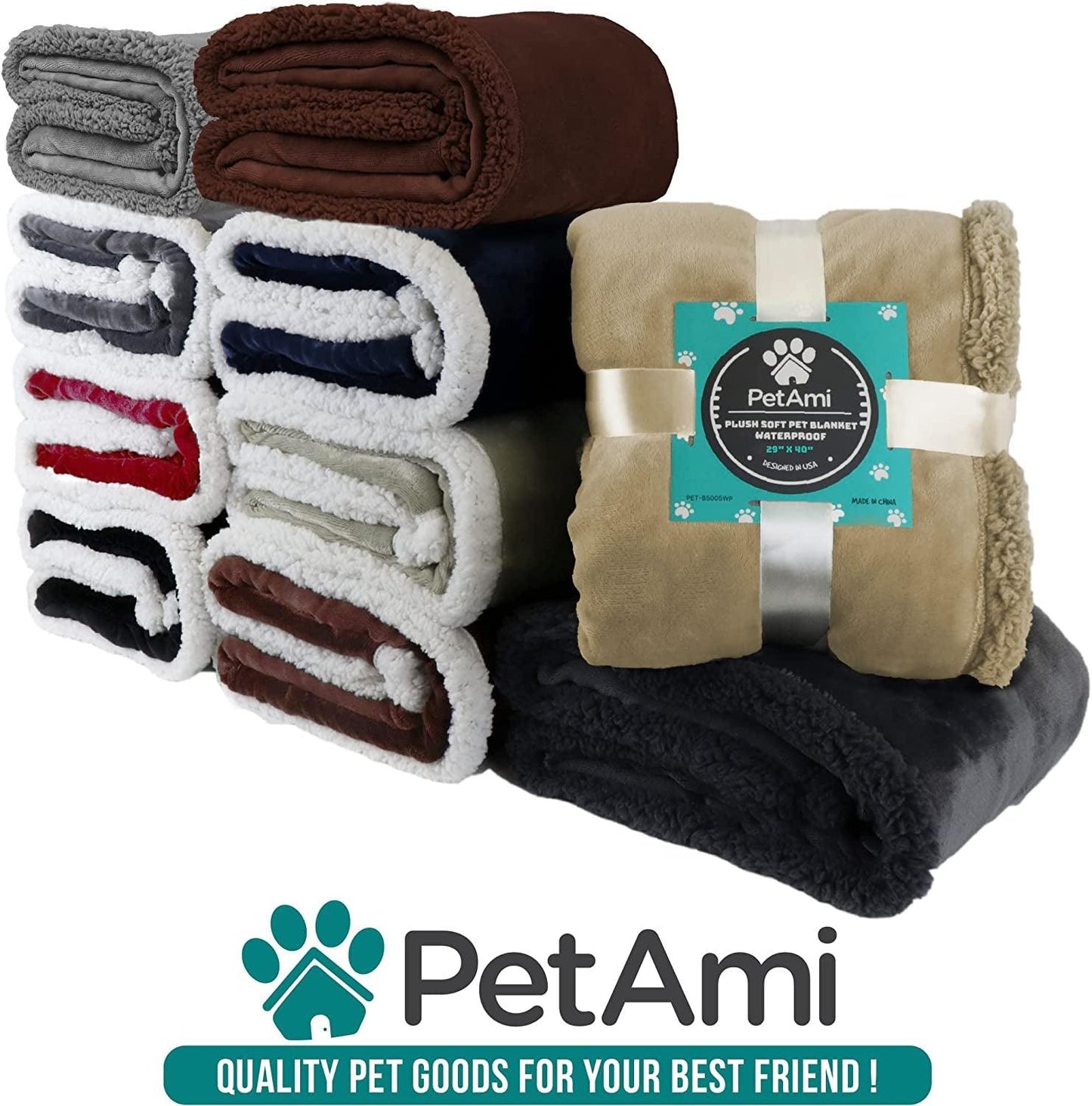 Dog Blanket for Small Medium Dogs, Pet Bed Blanket Cat Puppy Kitten, Fleece Furniture Couch Cover Protector Sofa Car, Soft Sherpa Dog Throw Plush Reversible Washable, Mini 29X40 Maroon Red - Oliver Autosports