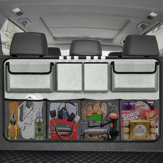Car Trunk Organizer, Backseat Hanging Organizer with 8 Large Storage Bag Super Capacity -Trunk Organizer for Suv,Truck,Van -Your Space Saving Expert