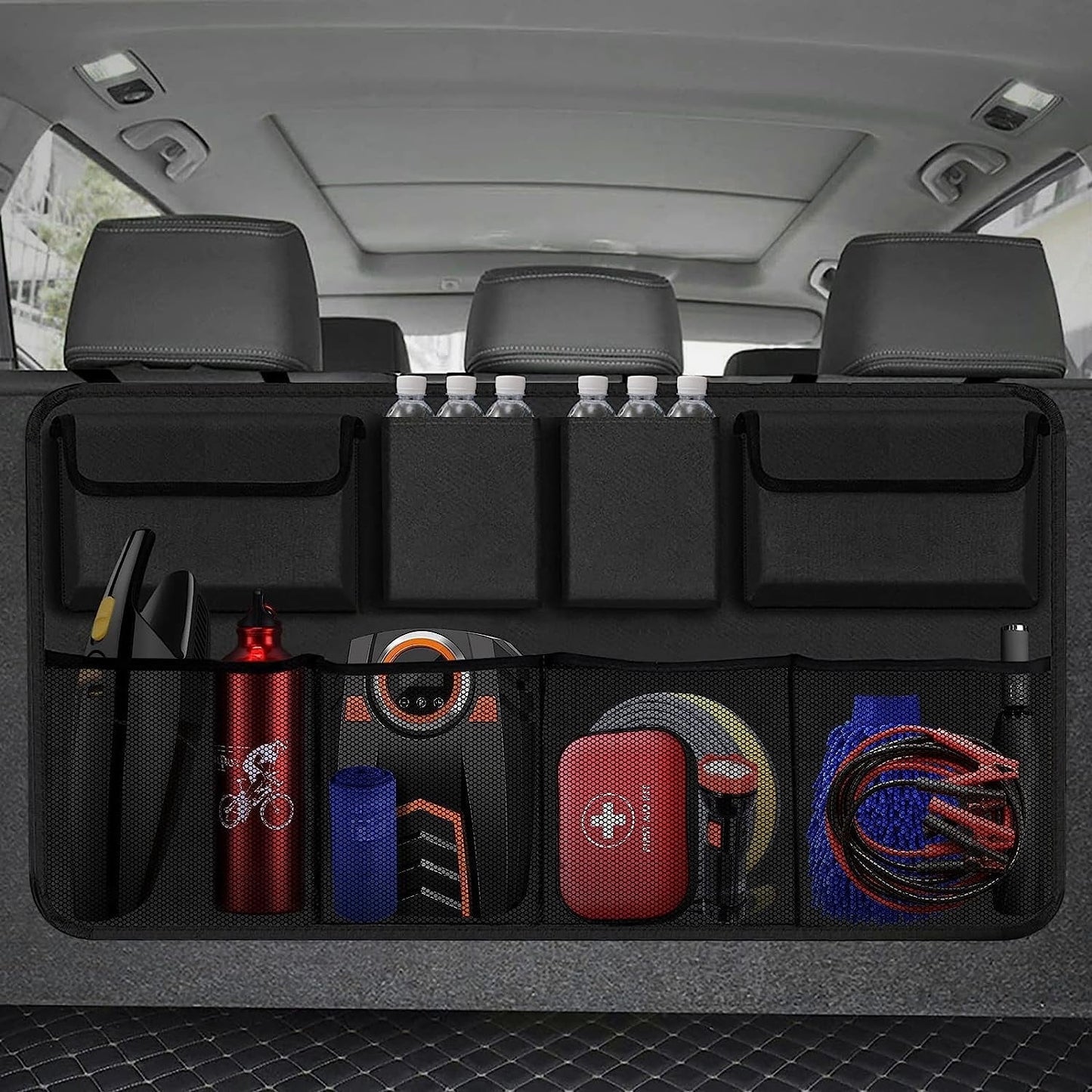 Car Trunk Organizer, Backseat Hanging Organizer with 8 Large Storage Bag Super Capacity -Trunk Organizer for Suv,Truck,Van -Your Space Saving Expert