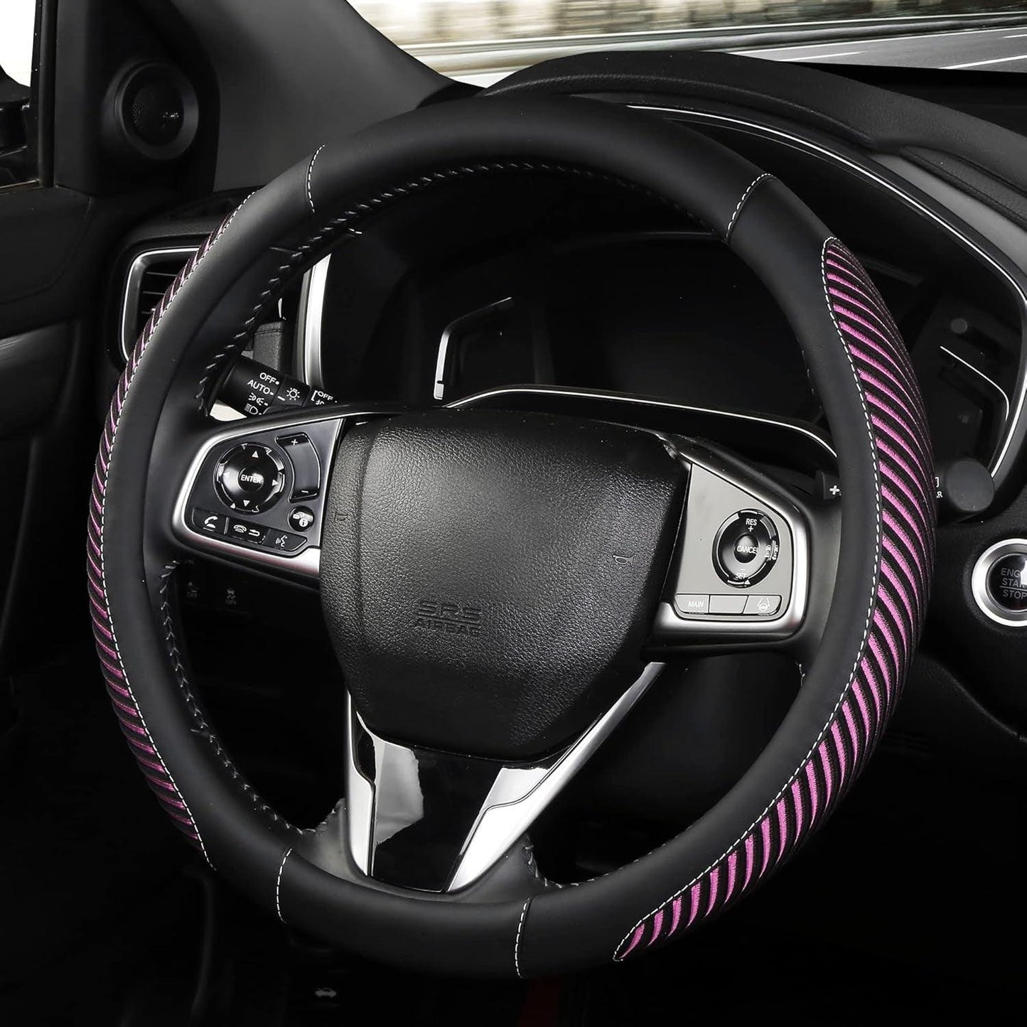 Steering Wheel Cover for Men and Women, Universal 14.5-15 Inch, Auto Car Microfiber Leather, Breathable Ice Silk Steering Wheel Covers, Cool in Summer and Warm in Winter, Purple - Oliver Autosports