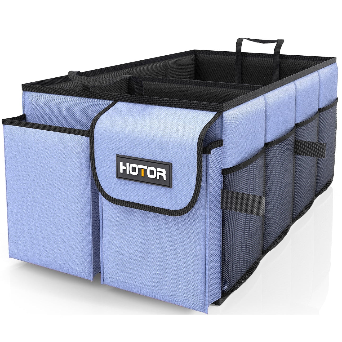 Trunk Organizer for SUV - 2 Compartments & 6 Pockets Trunk Organizer for Car, Car Organizers and Storage, Blue