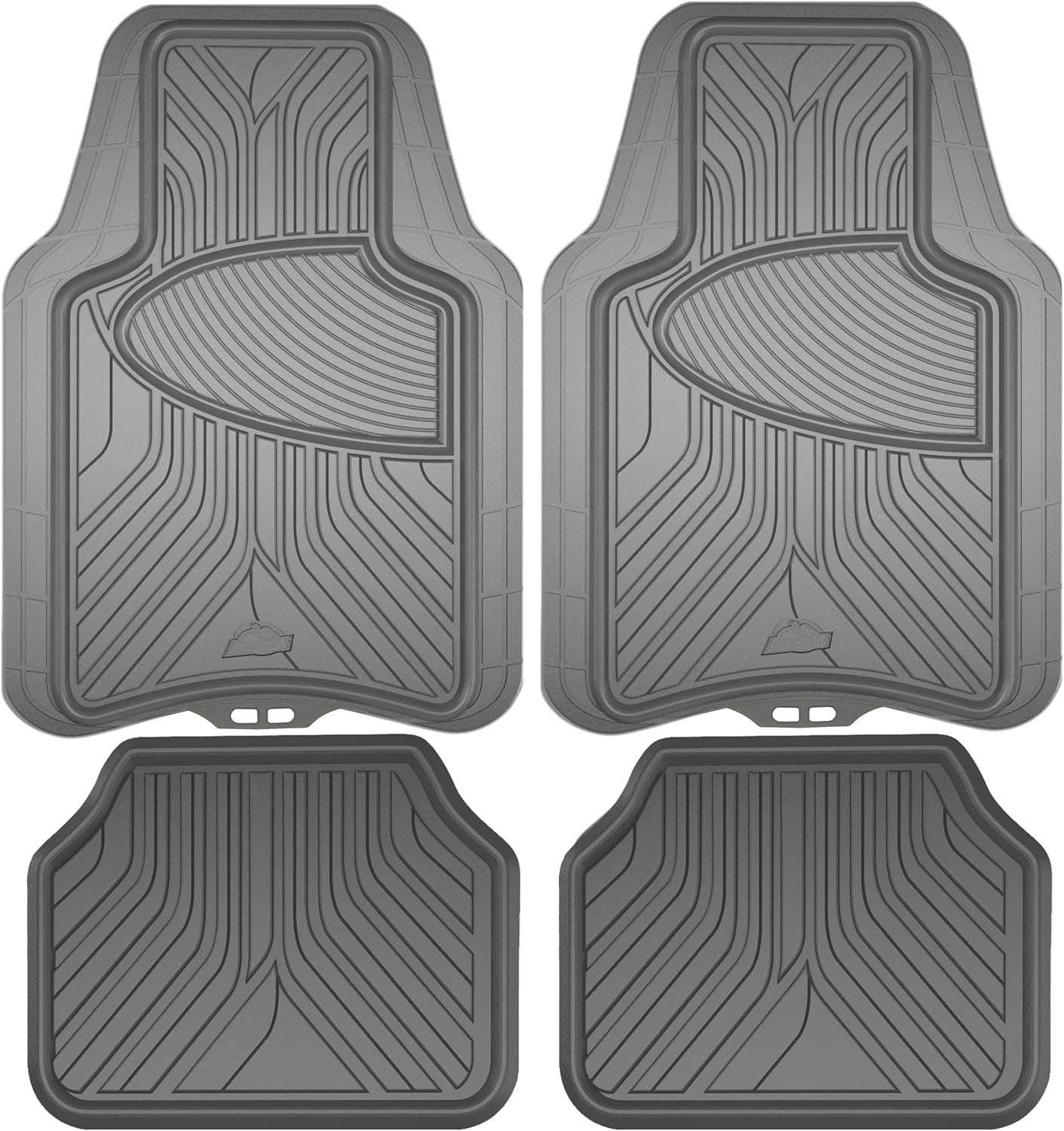 4-Piece Floor Mats, All-Weather Car Mats, Trim-To-Fit Floor Liner, Full Coverage Automotive Floor Mats, Custom Fit Floor Mats for Cars, Trucks, Suvs -- Black - Oliver Autosports