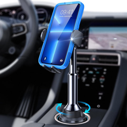 Cup Phone Holder No Shaking Cup Holder Phone for Car Mount Rock Solid Car Phone Holder, Trucks, Suvs, Compatible with Iphone 16 15 14 13 plus Pro Max Samsung S25 All 4-7'' - Oliver Autosports