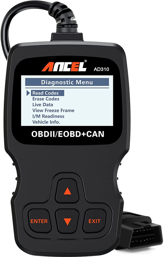 AD310 Classic Enhanced Universal OBD II Scanner Car Engine Fault Code Reader CAN Diagnostic Scan Tool, Read and Clear Error Codes for 1996 or Newer OBD2 Protocol Vehicle (Black) - Oliver Autosports