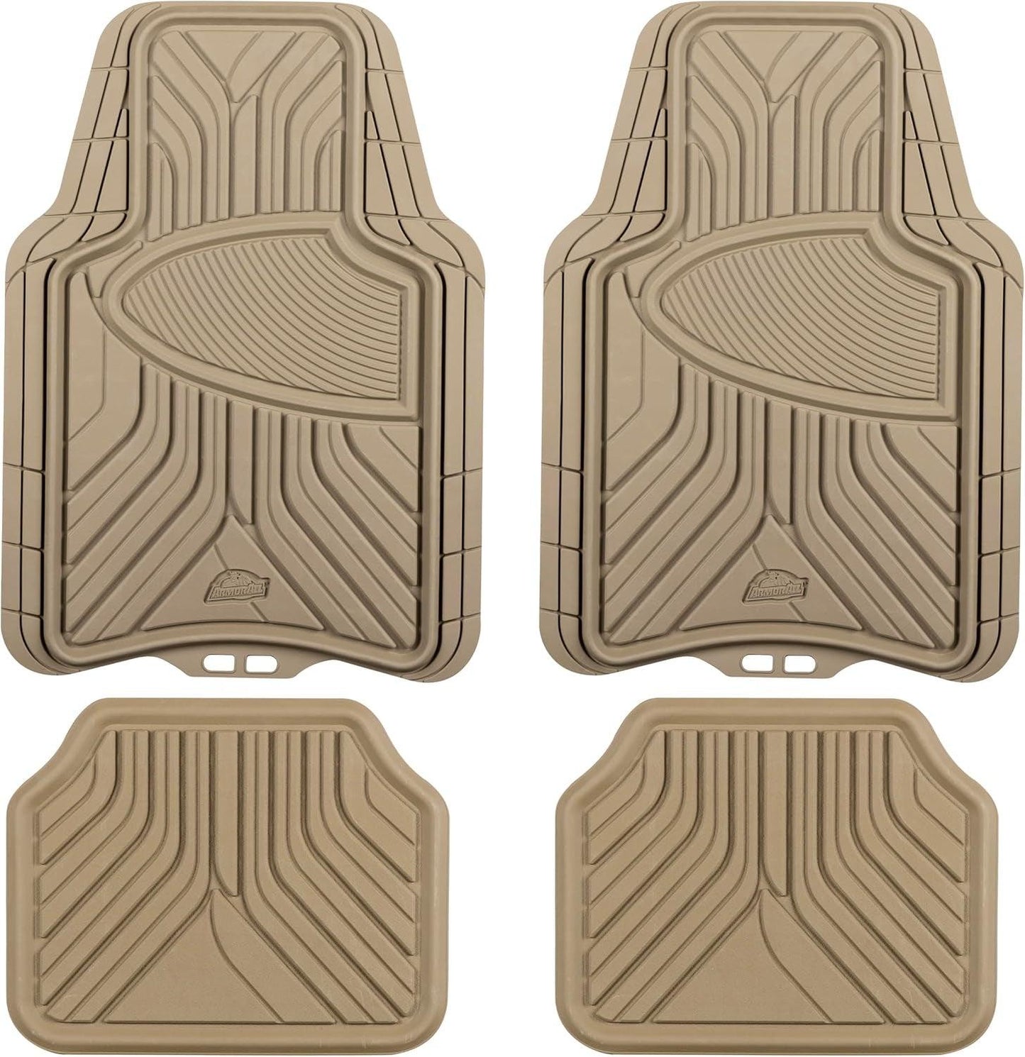 4-Piece Floor Mats, All-Weather Car Mats, Trim-To-Fit Floor Liner, Full Coverage Automotive Floor Mats, Custom Fit Floor Mats for Cars, Trucks, Suvs -- Black - Oliver Autosports