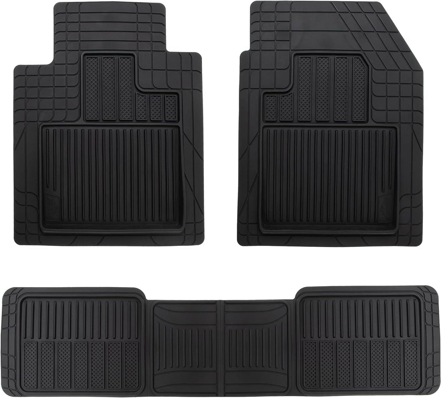 4-Piece Floor Mats, All-Weather Car Mats, Trim-To-Fit Floor Liner, Full Coverage Automotive Floor Mats, Custom Fit Floor Mats for Cars, Trucks, Suvs -- Black - Oliver Autosports