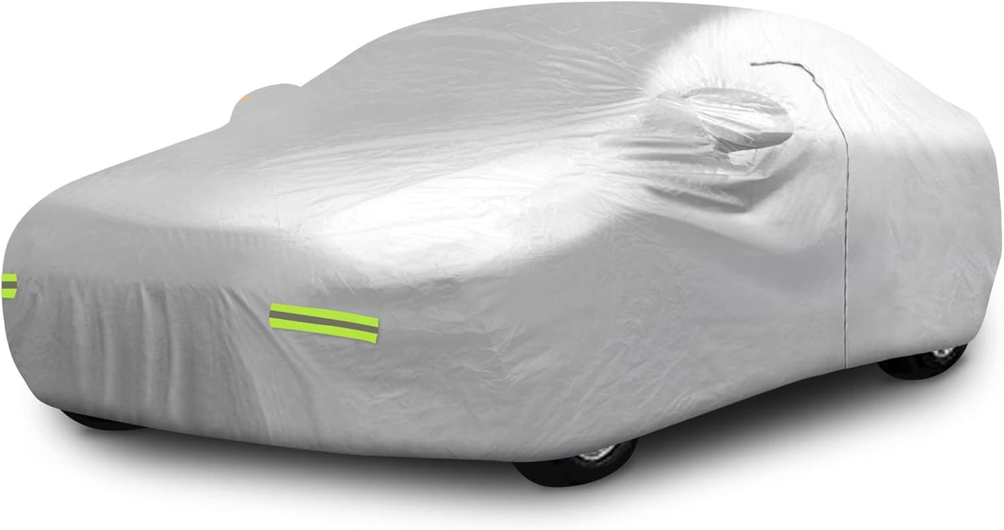 Extra Small 175"X70"X60" Universal Car Cover for Sedan | Sturdy 190T Polyester Car Covers for Automobiles | Sedan Car Cover for Indoor Use | All Weather Protection Cover for Cars Outside - Oliver Autosports