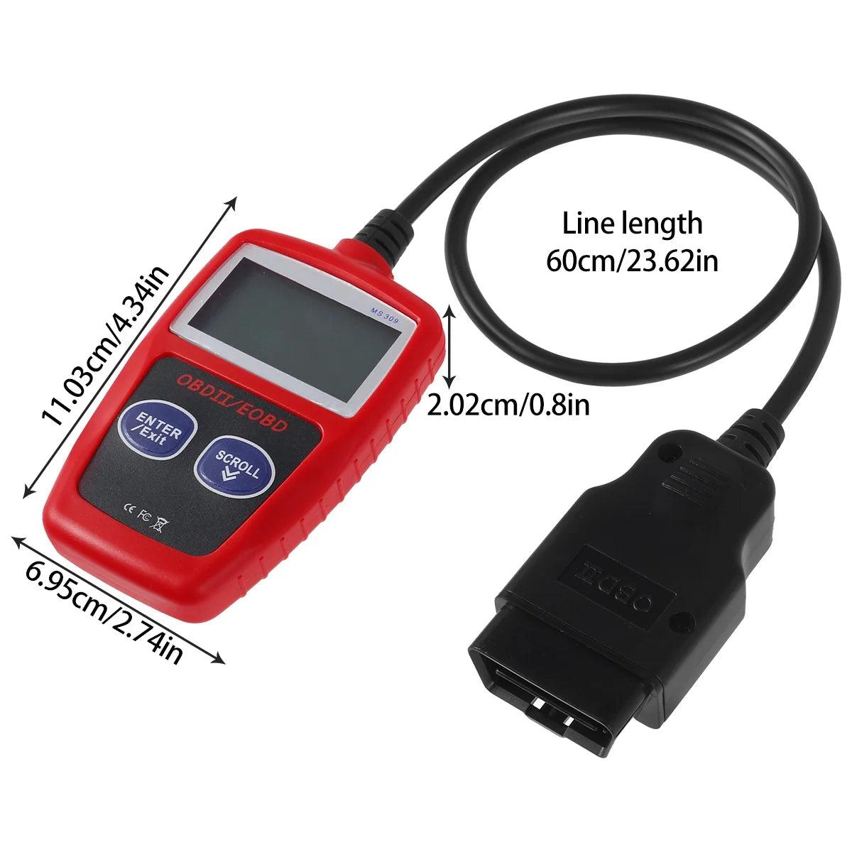 Car Fault Code Reader I/M Readiness Accurate Engine Diagnostic Scanner Multifunctional OBD2 Scanner Read and Erase Fault Code View Freeze Data CAN Diagnostic Tool - Oliver Autosports