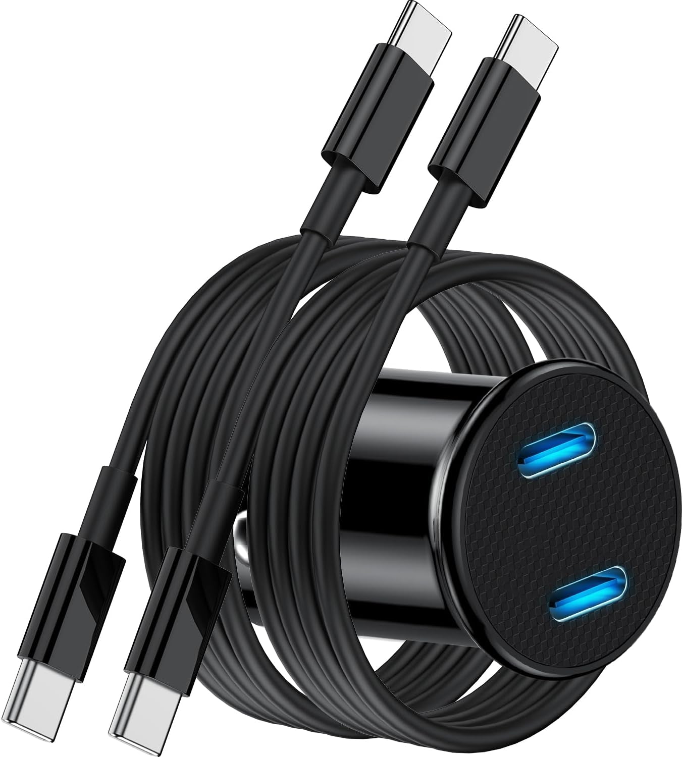 [Apple Certified] Iphone Fast Car Charger,Dual-Port USB a and USB C Car Charging Adapter with 2X6Ft Lightning Cable, Type C Car Charging Plug for Iphone 14 Pro/13 Pro Max/12 Mini/11/Xs/Xr/X/8/Ipad - Oliver Autosports