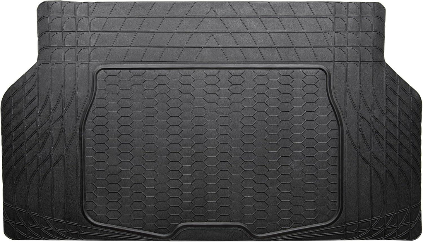 4-Piece Floor Mats, All-Weather Car Mats, Trim-To-Fit Floor Liner, Full Coverage Automotive Floor Mats, Custom Fit Floor Mats for Cars, Trucks, Suvs -- Black - Oliver Autosports