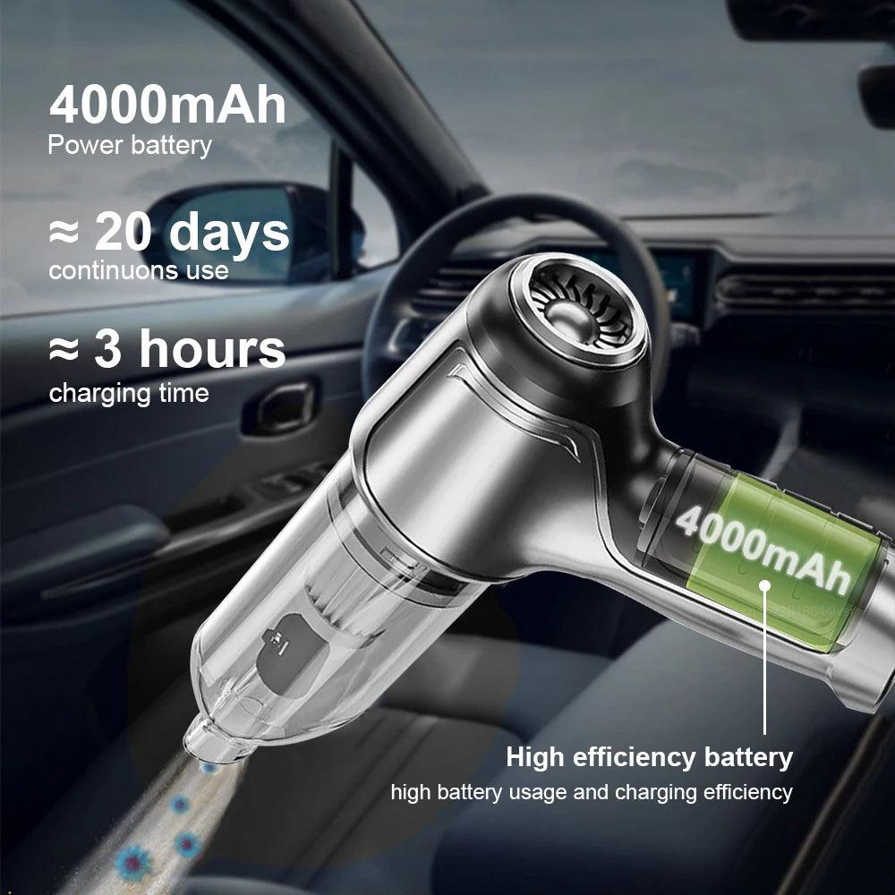 Car Vacuum Cleaner Portable Wireless Vacuum Cleaner 95000PA Strong Suction Handheld Vacuum Cleaner Powerful Blower for Car Home - Oliver Autosports