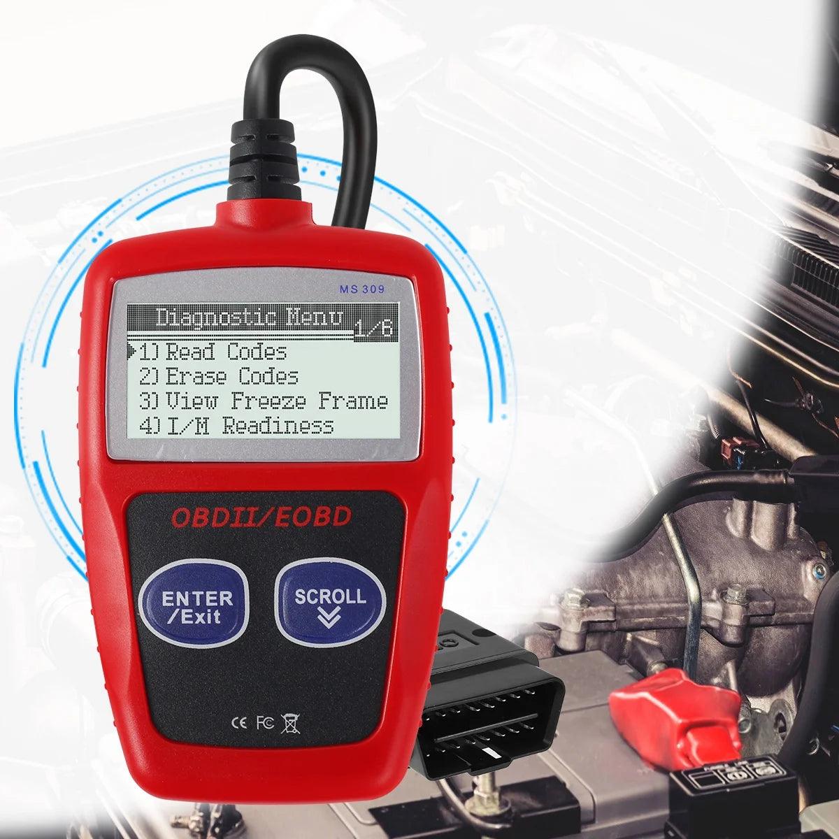 Car Fault Code Reader I/M Readiness Accurate Engine Diagnostic Scanner Multifunctional OBD2 Scanner Read and Erase Fault Code View Freeze Data CAN Diagnostic Tool - Oliver Autosports