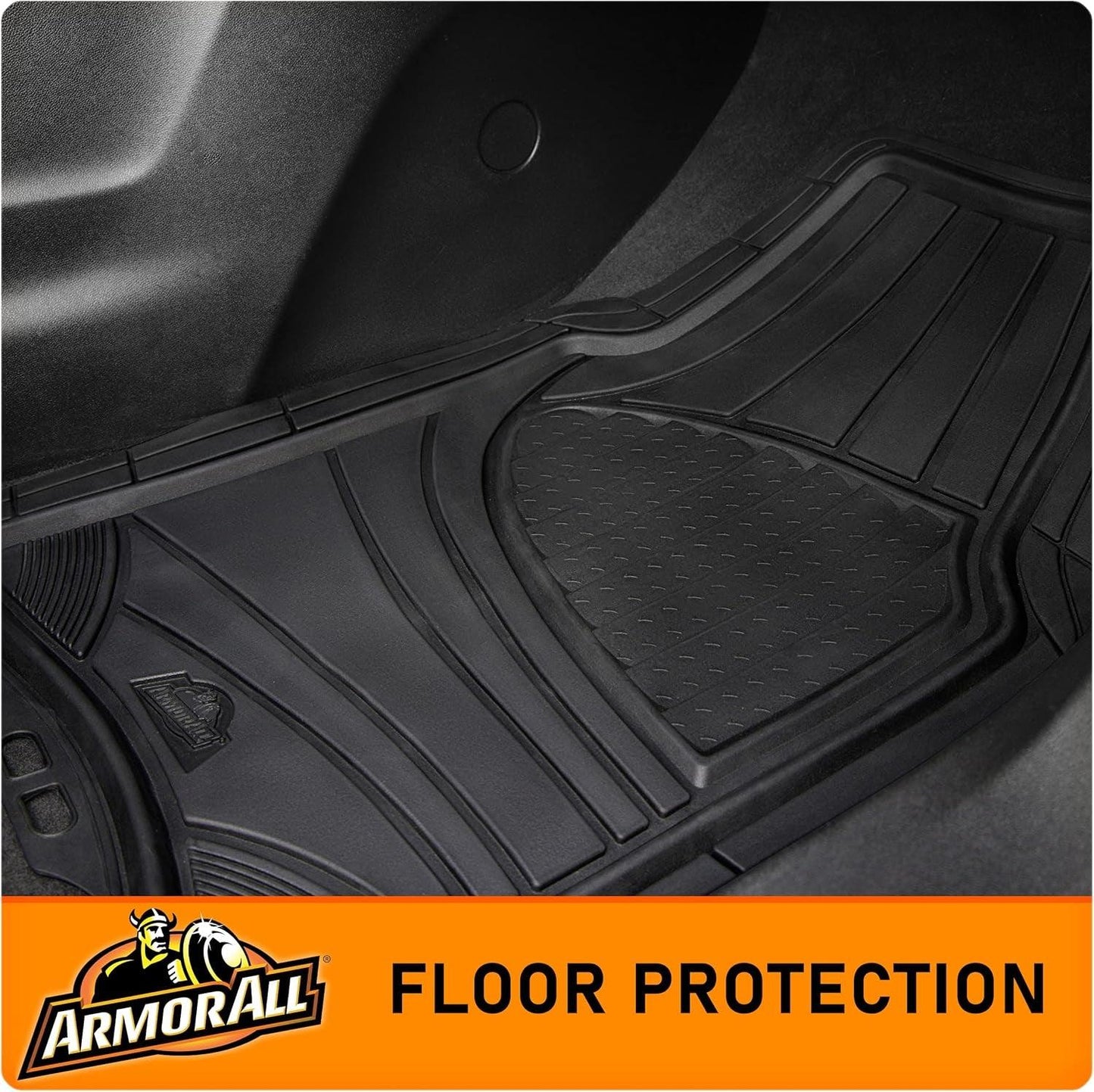 4-Piece Floor Mats, All-Weather Car Mats, Trim-To-Fit Floor Liner, Full Coverage Automotive Floor Mats, Custom Fit Floor Mats for Cars, Trucks, Suvs -- Black - Oliver Autosports