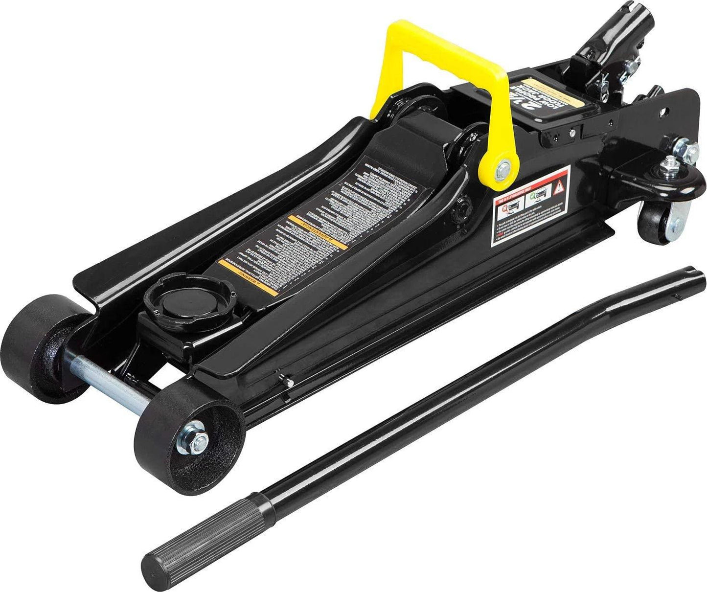 Jacks DTORT825051 Hydraulic Low Profile Trolley Service/Floor Jack with Single Piston Quick Lift Pump, 2.5 Ton (5000 Lb) Capacity, Black - Oliver Autosports