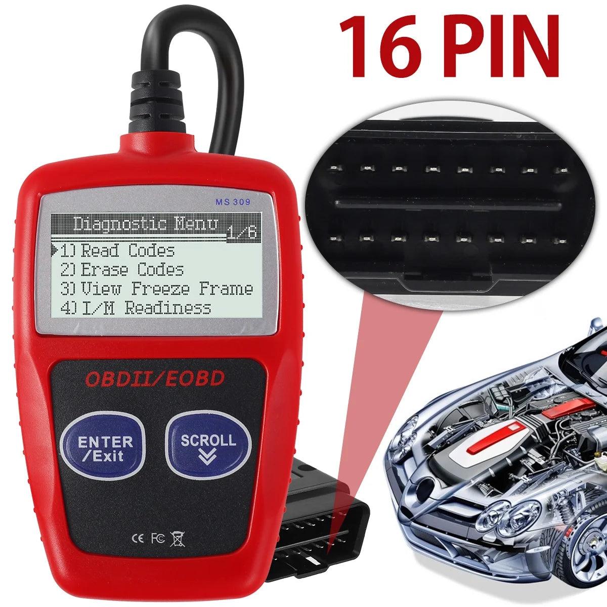 Car Fault Code Reader I/M Readiness Accurate Engine Diagnostic Scanner Multifunctional OBD2 Scanner Read and Erase Fault Code View Freeze Data CAN Diagnostic Tool - Oliver Autosports