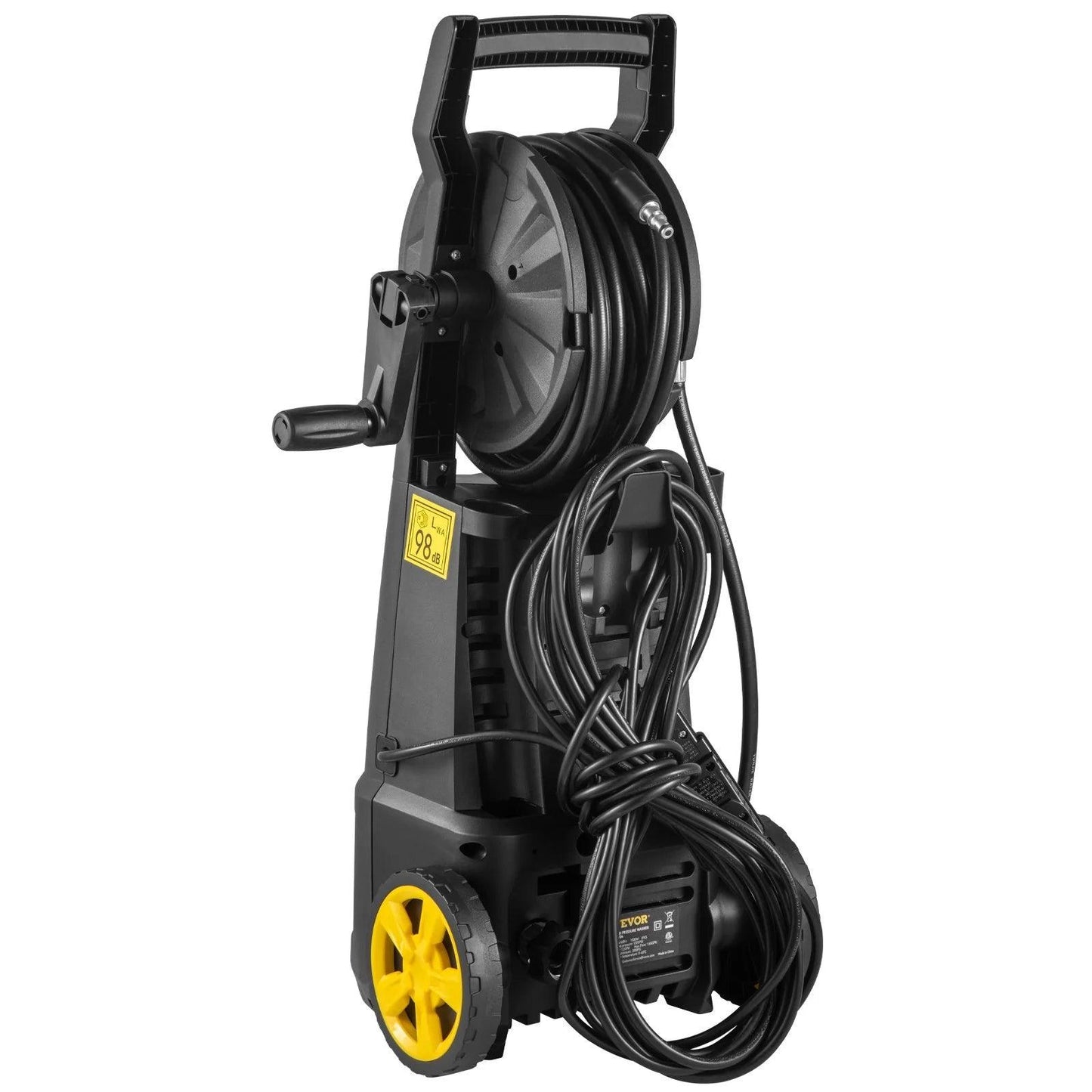 VEVOR Electric Pressure Washer, 2000 PSI, Max 1.65 GPM Power Washer W/ 30 Ft Hose & Reel, 5 Quick Connect Nozzles, Foam Cannon, Portable to Clean Patios, Cars, Fences, Driveways, ETL Listed - Oliver Autosports