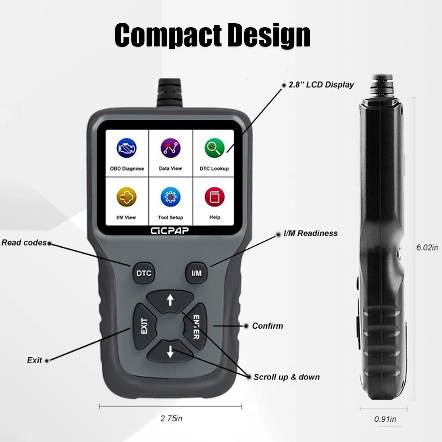 OBD2 Scanner Diagnostic Tool, Car Engine Fault Code Reader & Scan Tools, Diagnostic Scan Tool for All Obd Ii Protocol Cars since 1996 - Oliver Autosports