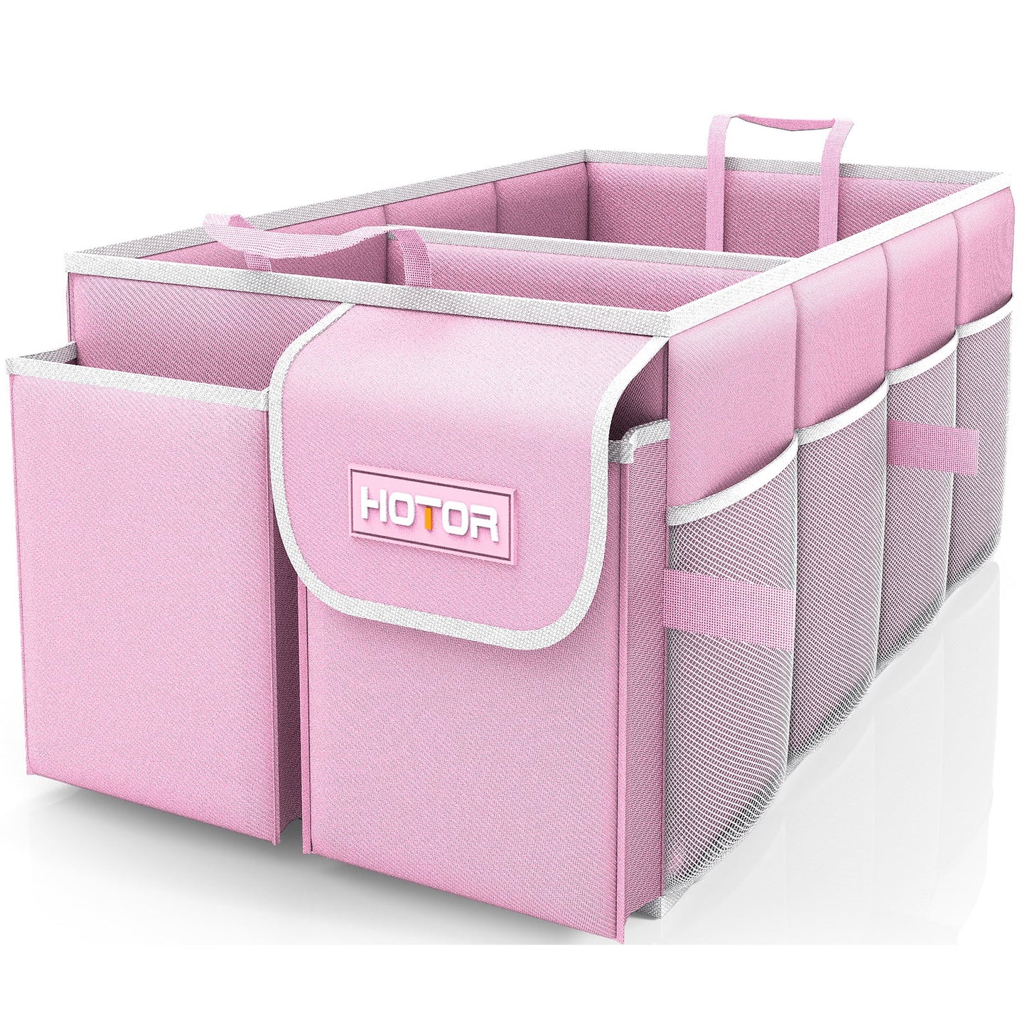 Trunk Organizer for SUV - 2 Compartments & 6 Pockets Trunk Organizer for Car, Car Organizers and Storage, Blue