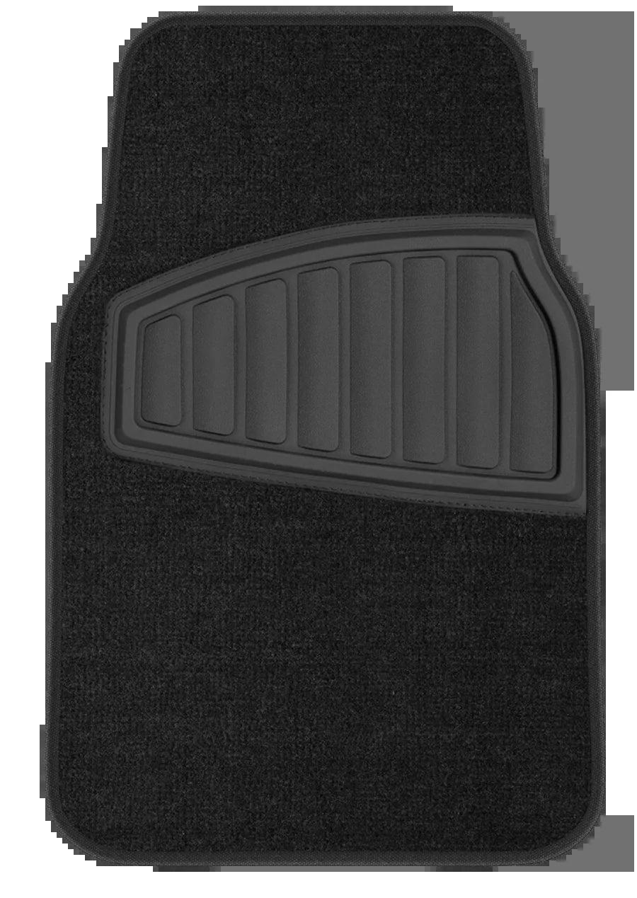 4PC Carpet Floor Mat Tufted Carpet Black - Universal Fit, 202WM38 - Oliver Autosports