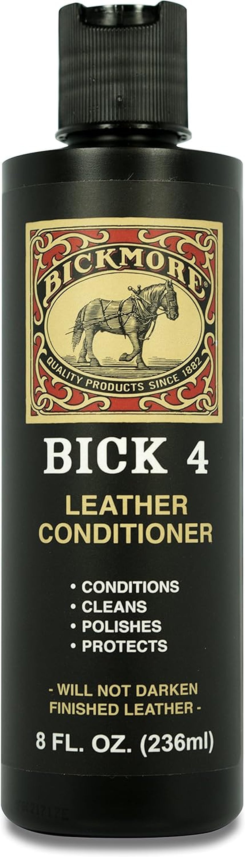 Bick 4 Leather Conditioner and Leather Cleaner 8 Oz - Will Not Darken Leather - Safe for All Colors of Leather Apparel, Furniture, Jackets, Shoes, Auto Interiors, Bags & All Other Leather Accessories - Oliver Autosports