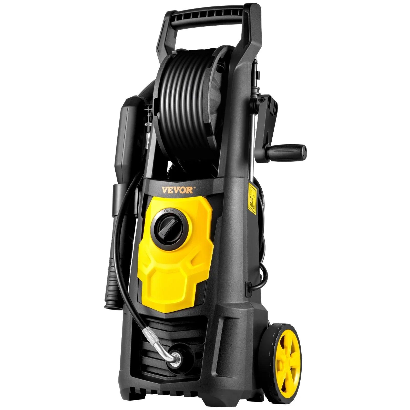 VEVOR Electric Pressure Washer, 2000 PSI, Max 1.65 GPM Power Washer W/ 30 Ft Hose & Reel, 5 Quick Connect Nozzles, Foam Cannon, Portable to Clean Patios, Cars, Fences, Driveways, ETL Listed - Oliver Autosports