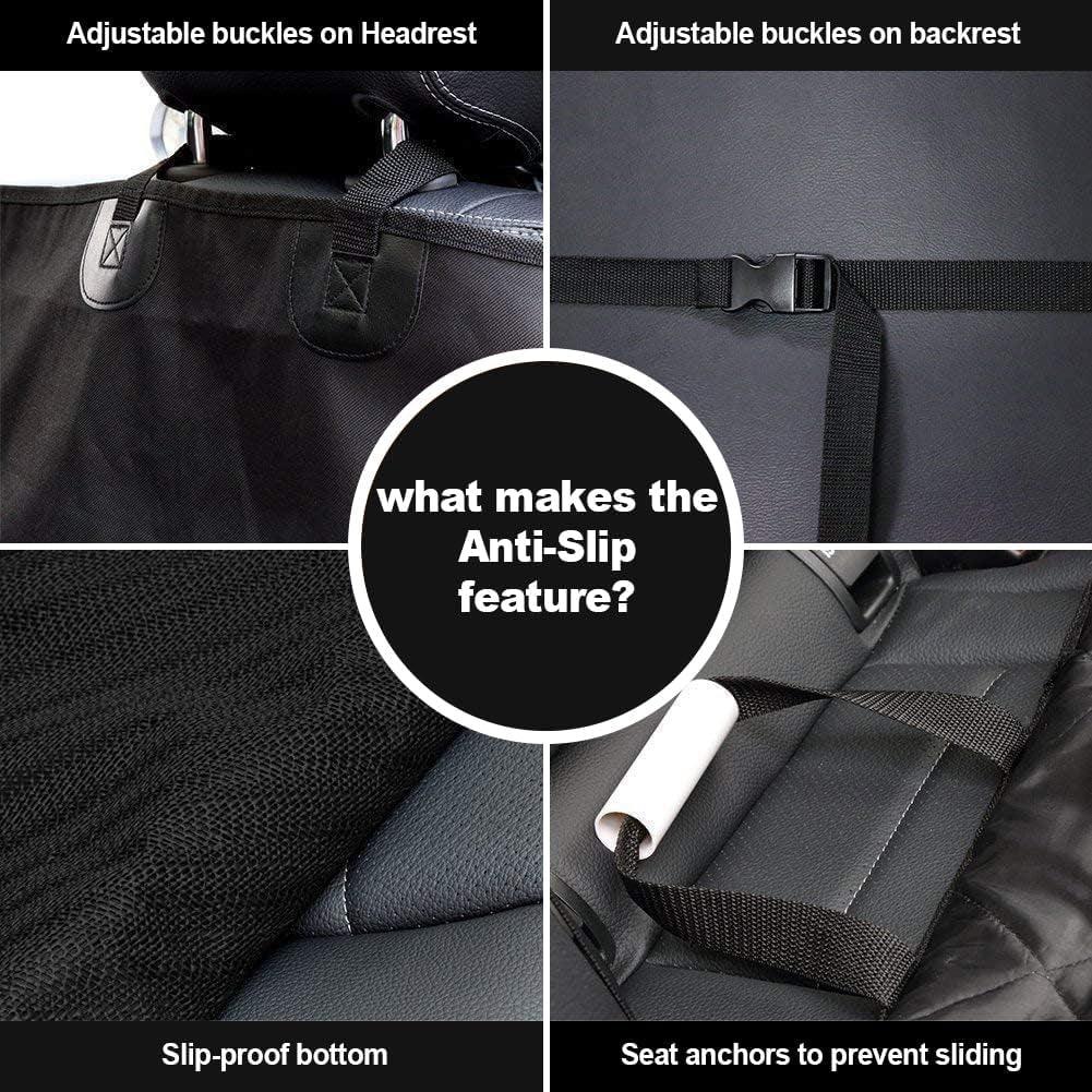 Dog Seat Cover Cars Trucks Suvs, Thick 600D Waterproof Pet Car Seat Cover Dog, Heavy Duty & Wear-Resistant Durable Nonslip Backing with Side Flaps, Scratchproof Dog Front Seat Cover - Oliver Autosports