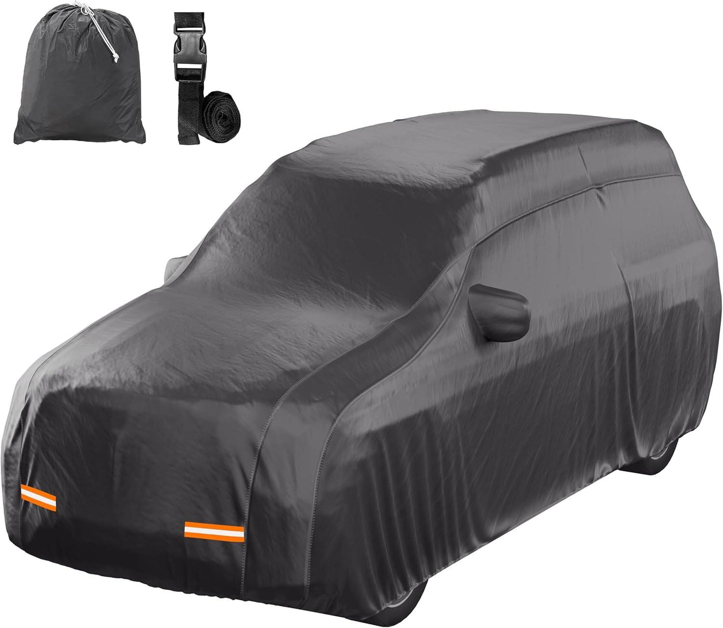 190’’X75’’X60’’ Heavy Duty Sedan Car Cover | 250G PVC & Cotton Lined Indoor & Outdoor Car Cover Waterproof All Weather | Extra Thick Universal Car Cover Sedan Size with Buckle Straps - Oliver Autosports