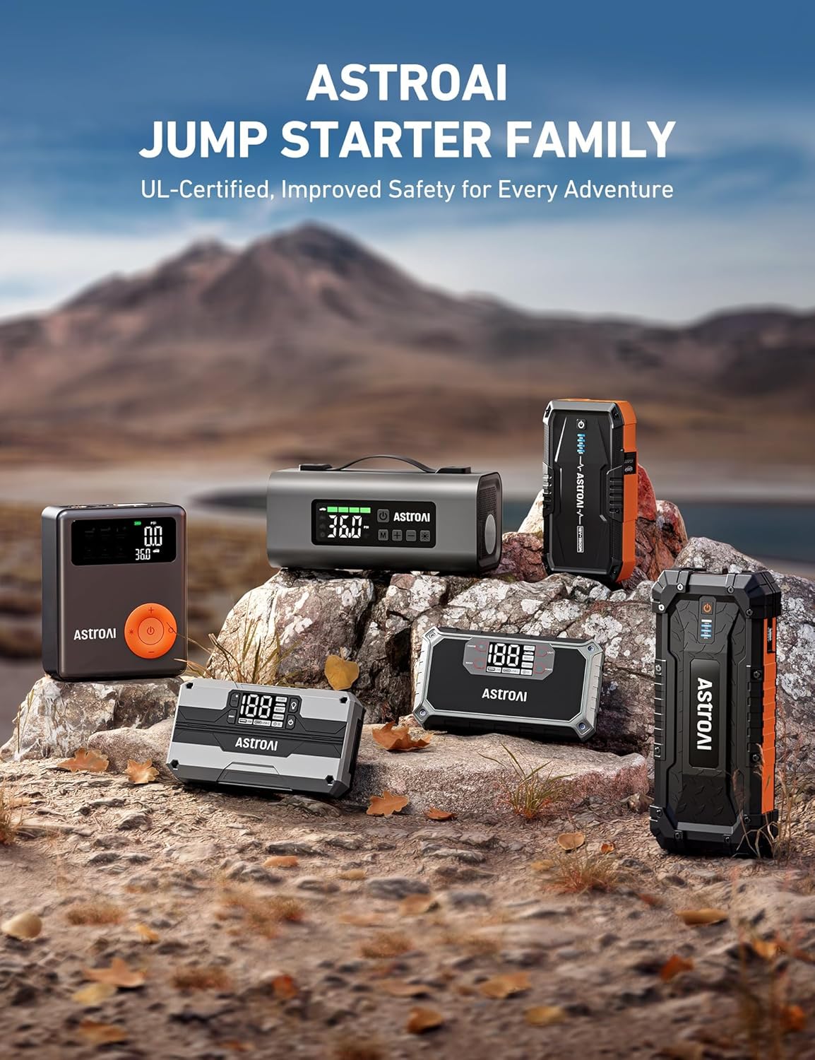 S8 Car Battery Jump Starter, 1500A Peak Car Jumper Starter Battery Pack for up to 6.0L Gas & 3.0L Diesel Engines, 12V Portable Jump Box with 3 Modes Flashlight and Jumper Cable (Orange)