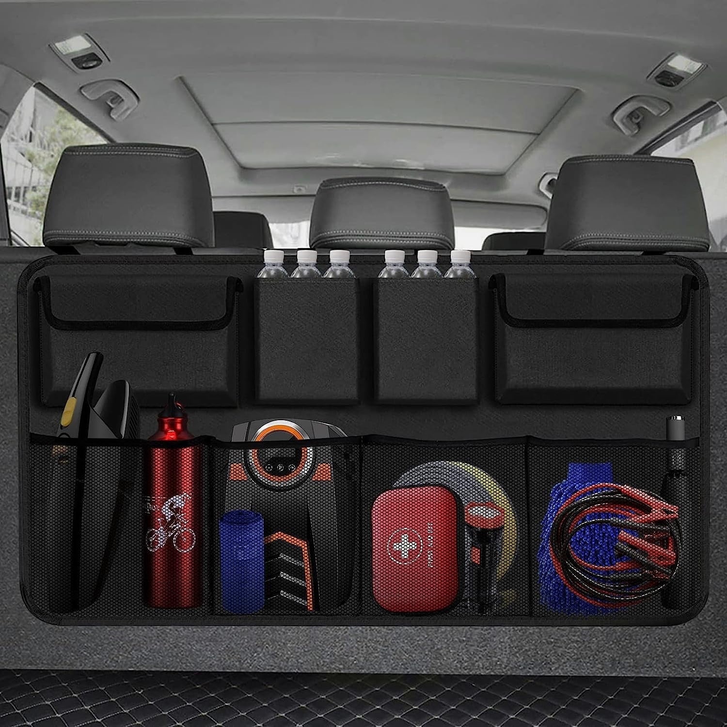 Car Trunk Organizer, Backseat Hanging Organizer with 8 Large Storage Bag Super Capacity -Trunk Organizer for Suv,Truck,Van -Your Space Saving Expert