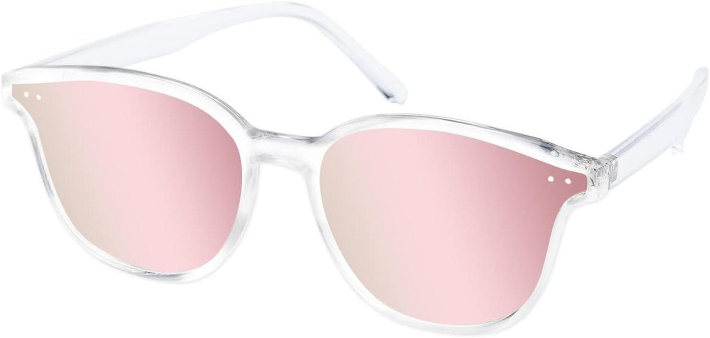 Sunglasses Womens, Cat Eye Pink Sunglasses for Women with Mirrored Trendy Lens UV400 Blocking - Oliver Autosports