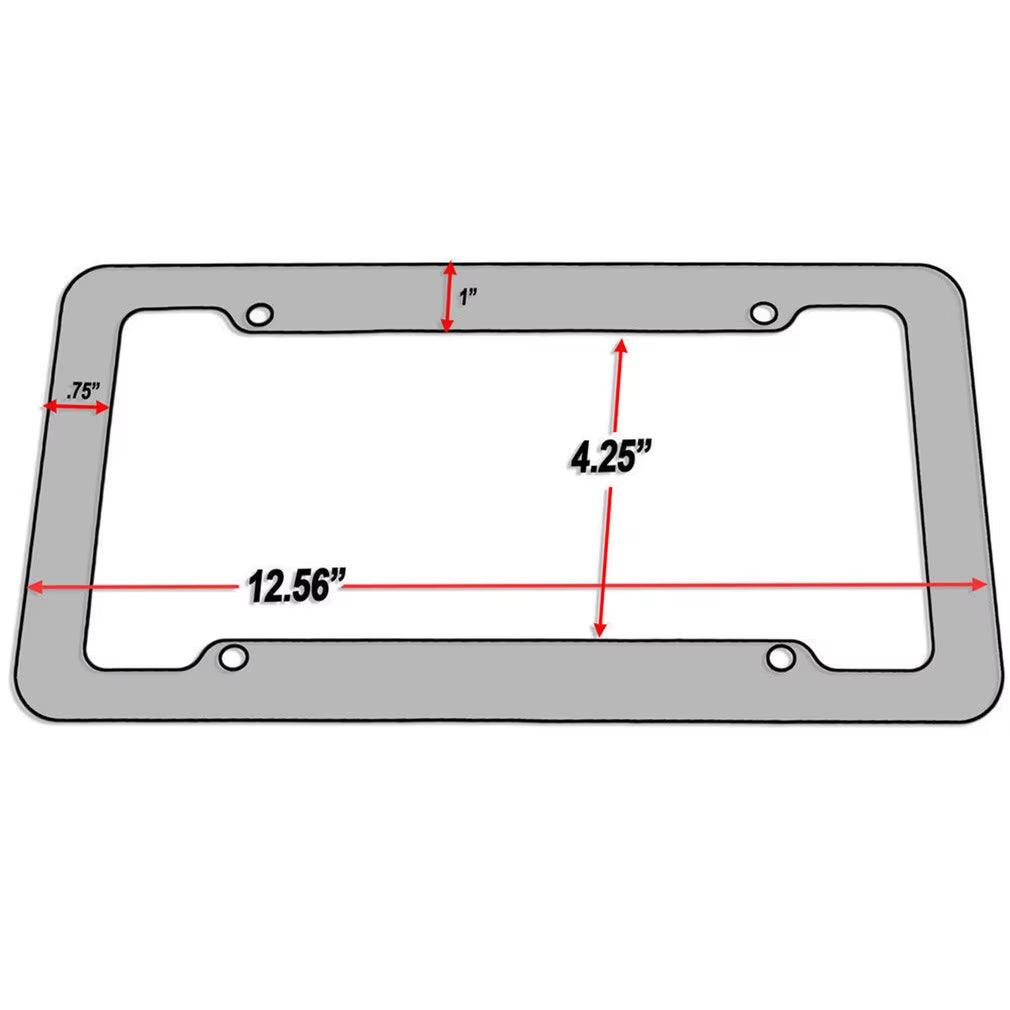 Universal 1/2Pcs License Plate Frame Carbon Pattern Plastic License Plate Frame Bracket with Standard Screw Kits - Oliver Autosports