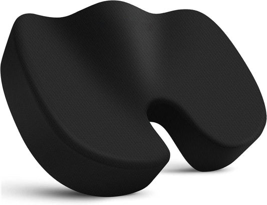 Seat Cushion, Office Chair Cushions Butt Pillow for Car Long Sitting, Memory Foam Chair Pad for Back, Tailbone Pain Relief (Black) - Oliver Autosports