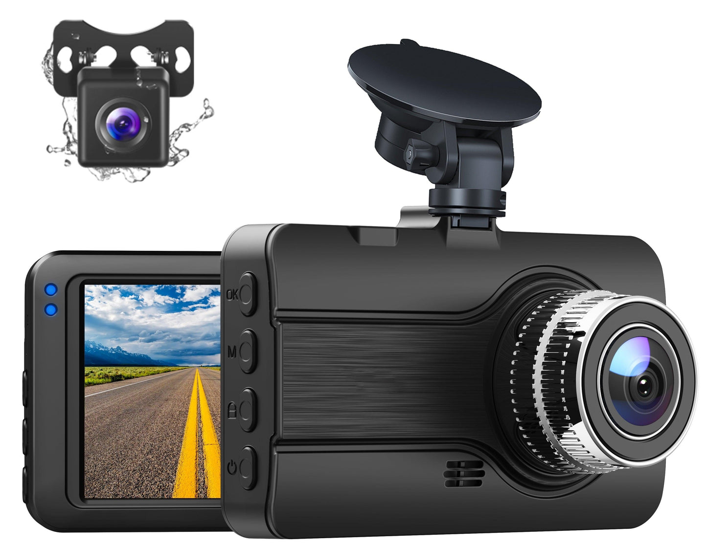 Dash Cam Front and Rear, 1080P Dual Car Camera, Dash Camera for Cars with Accident Recording, Parking Monitor, Loop Recording - Oliver Autosports