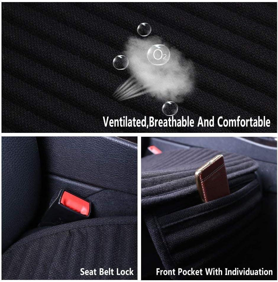 Car Seat Covers Buckwheat Hull Bottom Seat Covers for Cars,Universal Car Seat Covers Pads Mat,Air Bag Compatible,Breathable Comfortable Ventilated,Black Front Seat Cover - Oliver Autosports