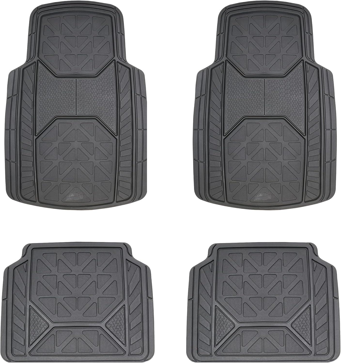 4-Piece Floor Mats, All-Weather Car Mats, Trim-To-Fit Floor Liner, Full Coverage Automotive Floor Mats, Custom Fit Floor Mats for Cars, Trucks, Suvs -- Black - Oliver Autosports