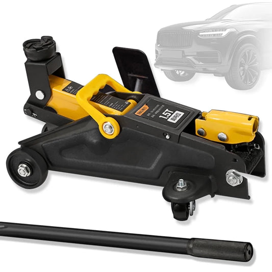 Floor Jack 1.5 Ton Capacity Fast Lift Service Jack Steel Heavy Duty Hydraulic Car Jack - Oliver Autosports