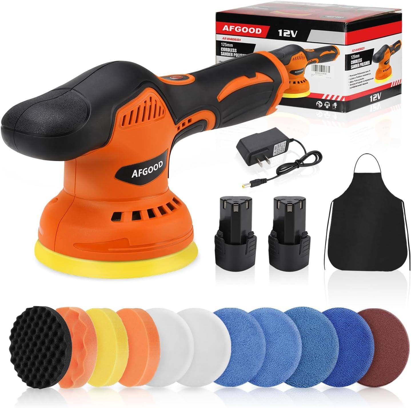 18PCS Cordless Car Buffer Polisher,(5 Inch/6 Inch) Portable Polishing Waxer Machine Kit,Car Buffer Grinder Kit for Car Detailing with 2PCS 2000Mah Battery,Buffing Polishing Pads,Polishing Bonne - Oliver Autosports