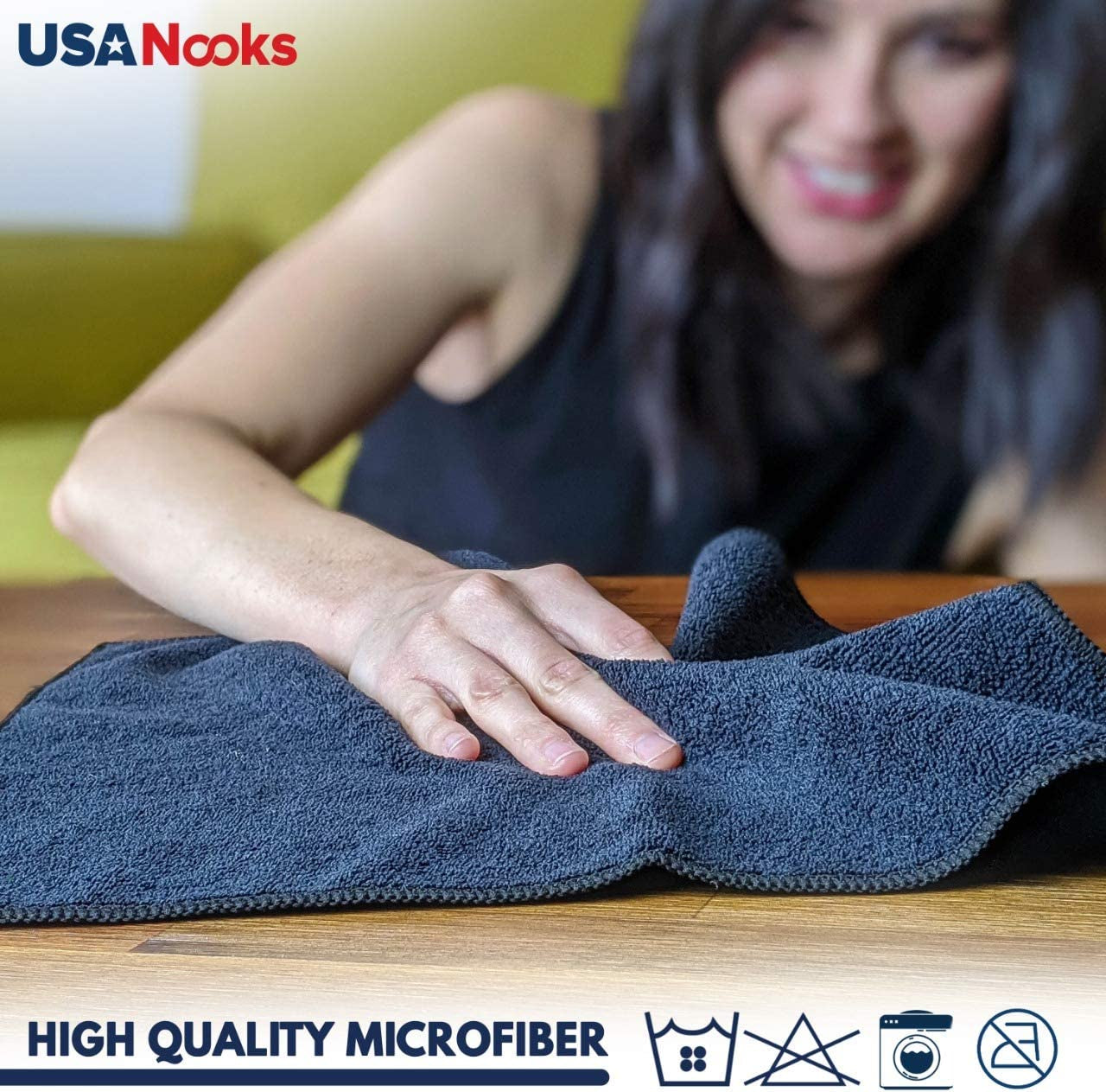 Microfiber Cleaning Cloth Grey - 12 Pcs (12.5"X12.5") - High Performance - 1200 Washes, Ultra Absorbent Microfiber Towel Weave Grime & Liquid for Streak-Free Mirror Shine - Car Washing Cloth - Oliver Autosports