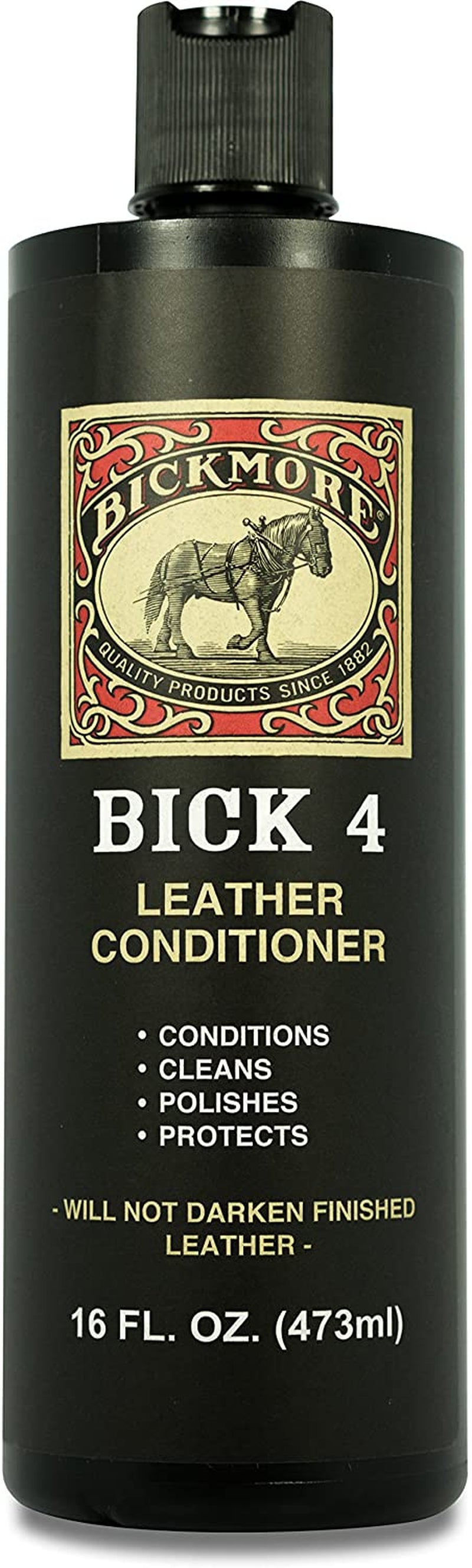 Bick 4 Leather Conditioner and Leather Cleaner 8 Oz - Will Not Darken Leather - Safe for All Colors of Leather Apparel, Furniture, Jackets, Shoes, Auto Interiors, Bags & All Other Leather Accessories - Oliver Autosports