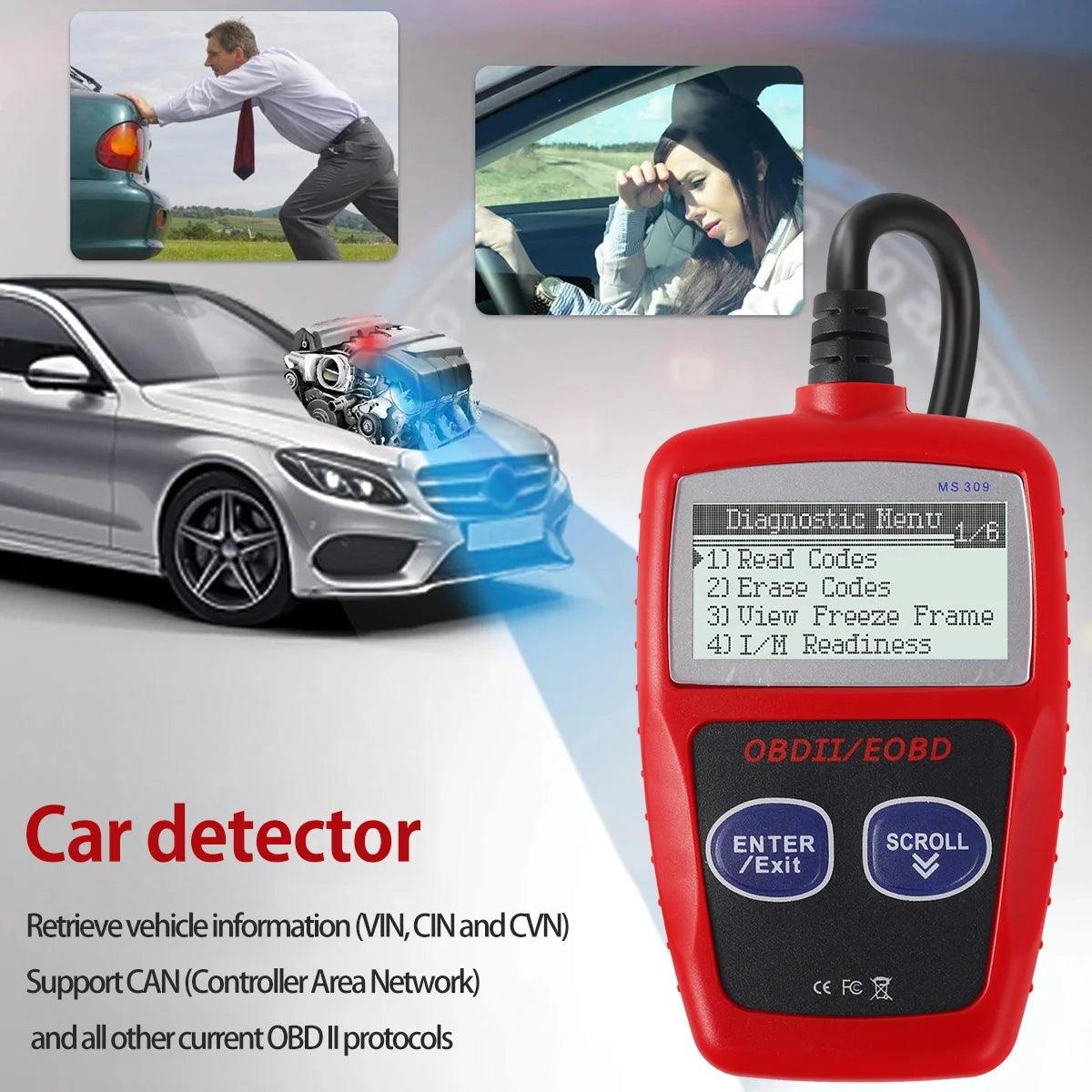 Car Fault Code Reader I/M Readiness Accurate Engine Diagnostic Scanner Multifunctional OBD2 Scanner Read and Erase Fault Code View Freeze Data CAN Diagnostic Tool - Oliver Autosports