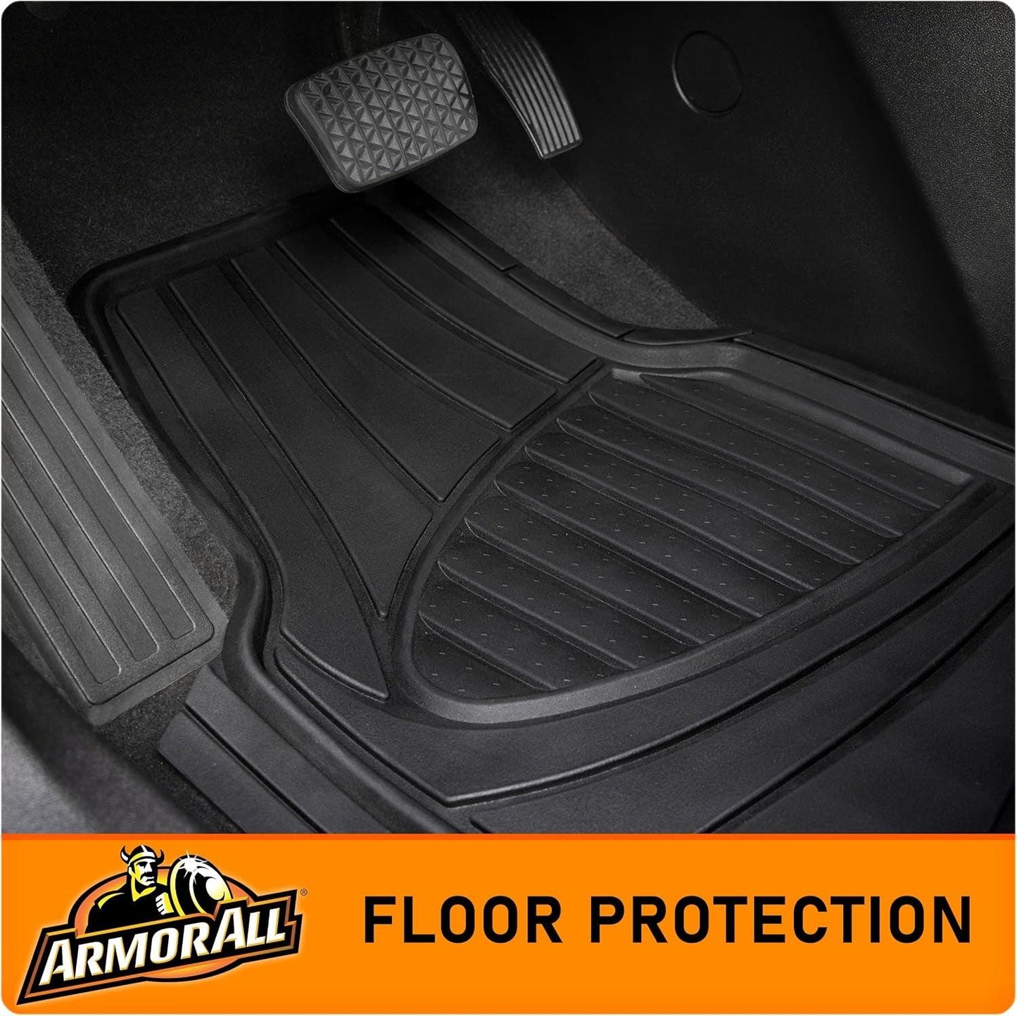 4-Piece Floor Mats, All-Weather Car Mats, Trim-To-Fit Floor Liner, Full Coverage Automotive Floor Mats, Custom Fit Floor Mats for Cars, Trucks, Suvs -- Black - Oliver Autosports