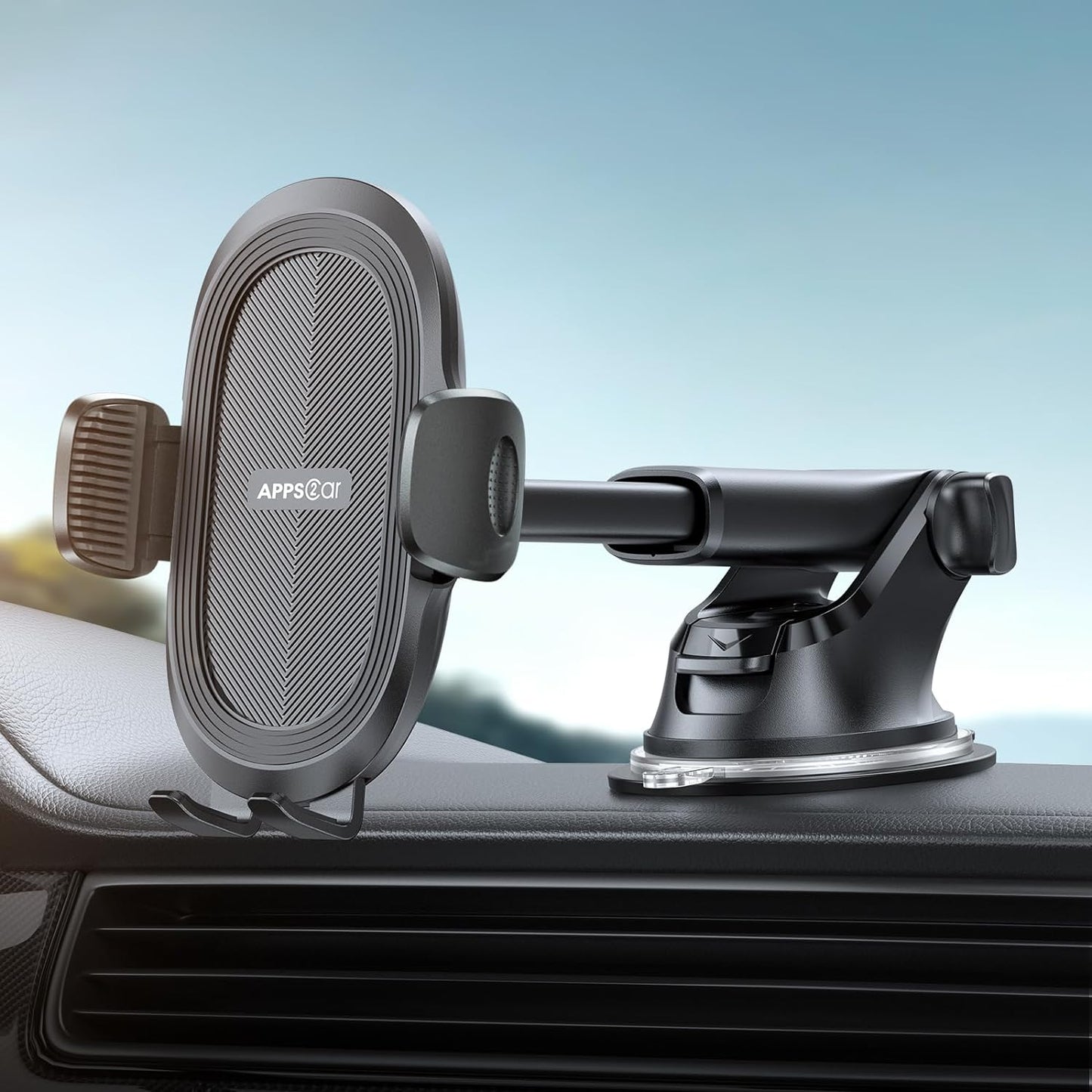 Suction Cup Phone Mount, Universal Phone Holders for Your Car Windshield/Dashboard/Window, Cell Phone Holder Car with Sticky Gel Pad, Compatible with Iphone, Samsung, All Cellphone - Oliver Autosports