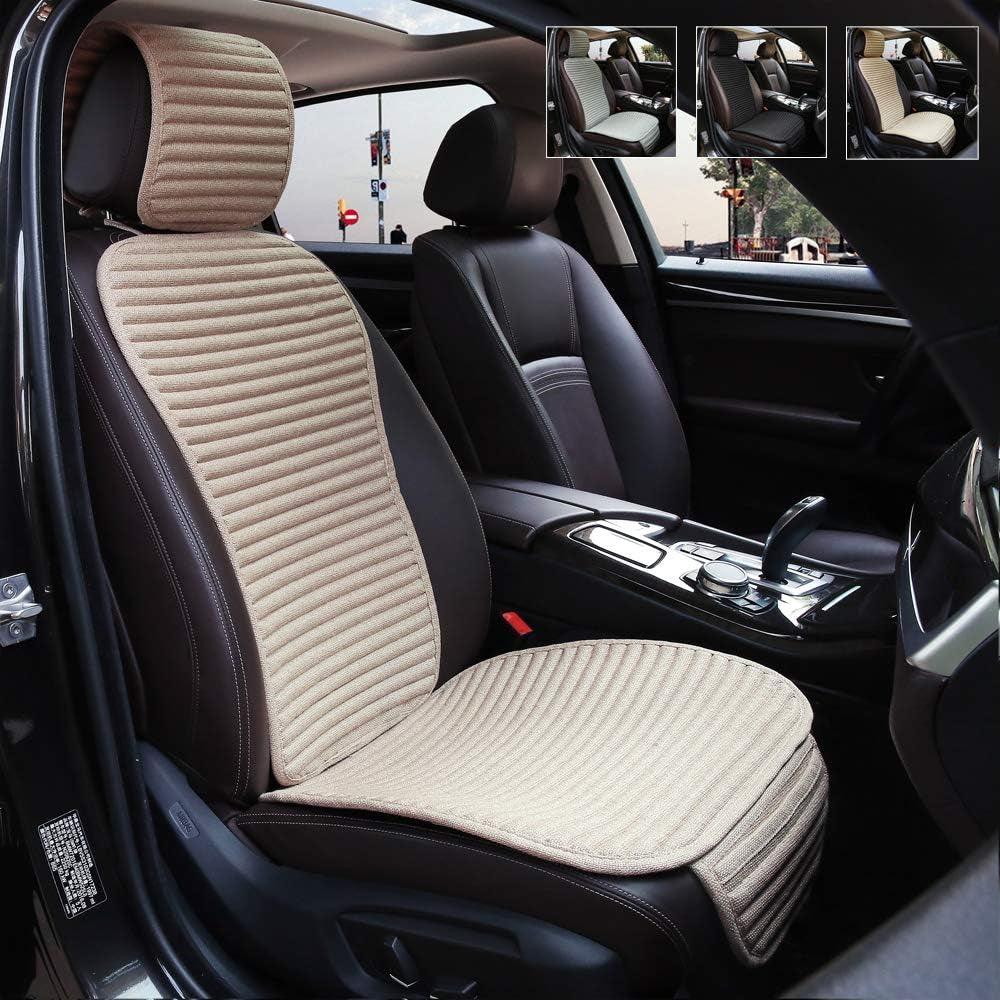 Car Seat Covers Buckwheat Hull Bottom Seat Covers for Cars,Universal Car Seat Covers Pads Mat,Air Bag Compatible,Breathable Comfortable Ventilated,Black Front Seat Cover - Oliver Autosports