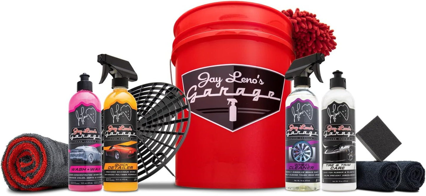 Car Essential Detailing Bucket Kit - Sprays, Liquids, Microfiber Towels, Applicators and Wash Mitt - Oliver Autosports