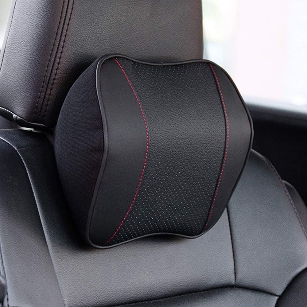 Car Headrest,Car Seat Neck Rest Pillow,Comfort Headrest Cushion for Chair,100% Memory Foam Cervical Support,Leather Headrest for Driving,Relieve Neck Pain,Neck Supports for Car(Black) - Oliver Autosports