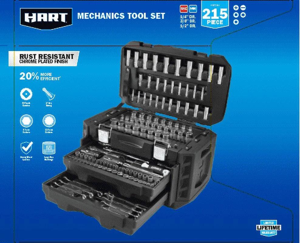 215-Piece Mechanics Tool Set, Multiple Drive, Chrome Finish - Oliver Autosports